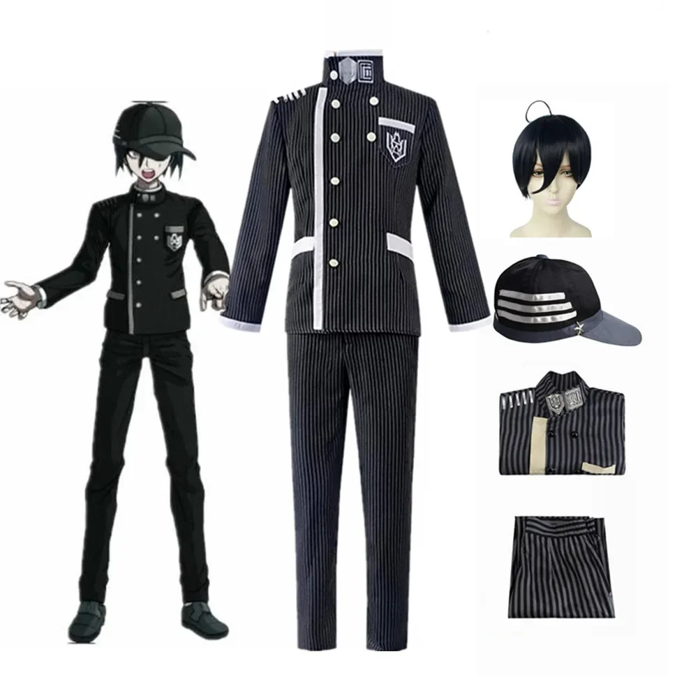 Аниме Danganronpa Saihara Shuichi детективная униформа шляпа комплект косплей костюм с париком
Аниме Danganronpa Saihara Shuichi детективная униформа шляпа комплект косплей костюм с париком