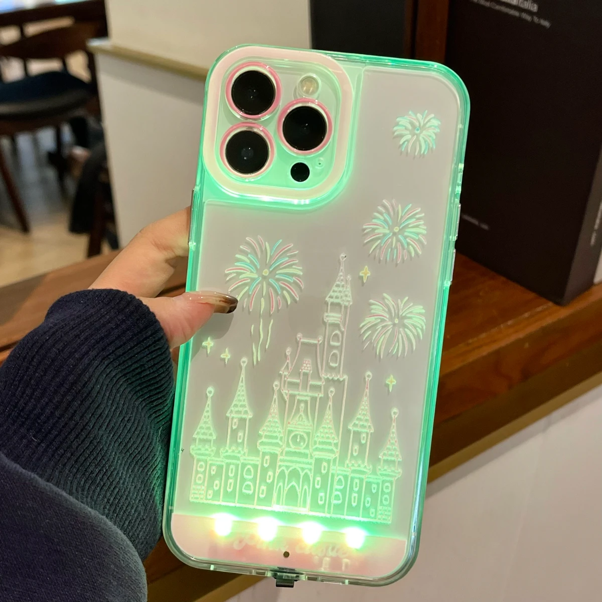 Luxury Luminous Call Light Up Flash Five Color Castle Firework Phone Case For iPhone 16 15 14 13 12 11 Pro Max Plus Bumper Cover
Luxury Luminous Call Light Up Flash Five Color Castle Firework Phone Case For iPhone 16 15 14 13 12 11 Pro Max Plus Bumper Cover