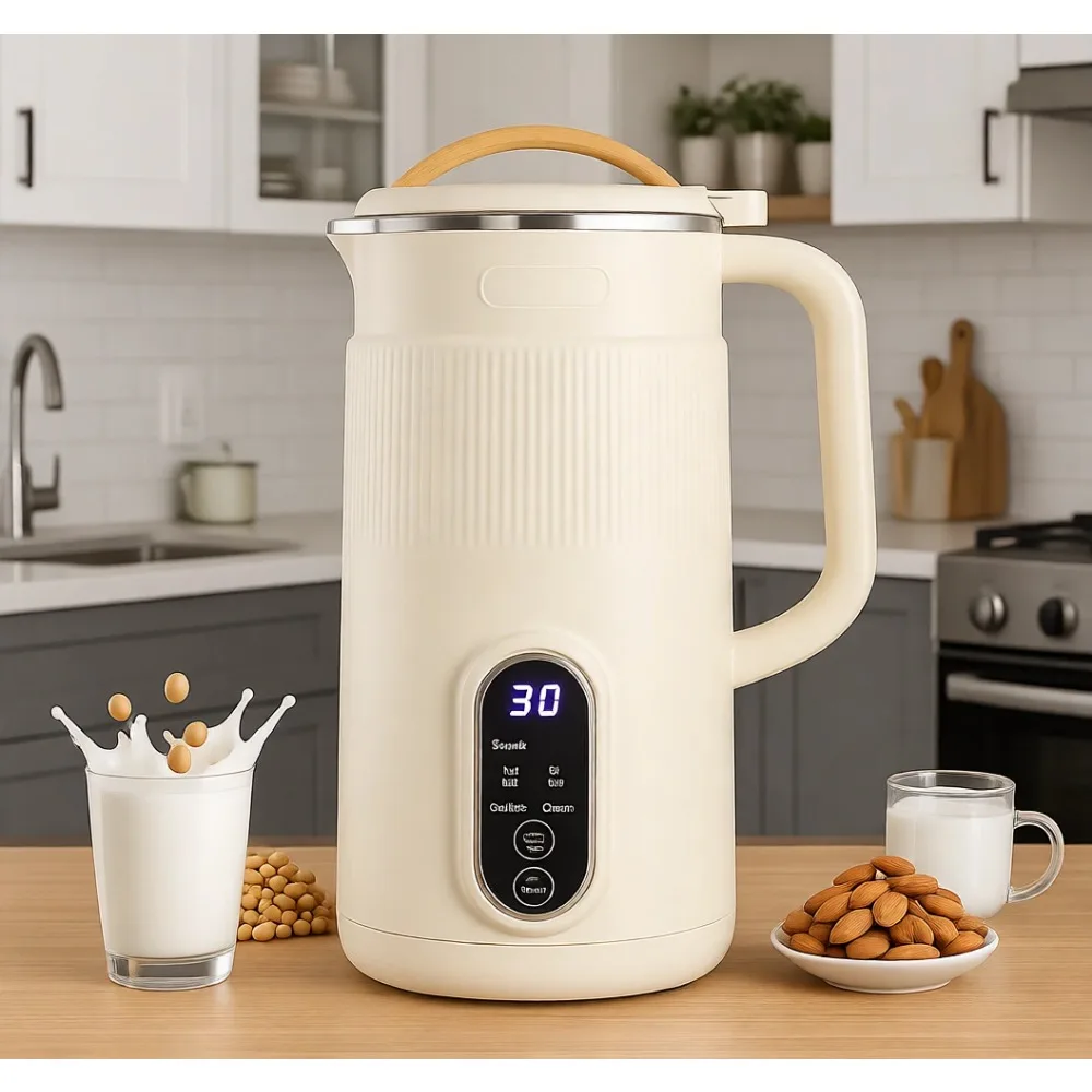 6-in-1 20oz nut milk maker 6-blend blade oat soy dairy-free juice 12h delay auto-boil self-clean
6-in-1 20oz nut milk maker 6-blend blade oat soy dairy-free juice 12h delay auto-boil self-clean