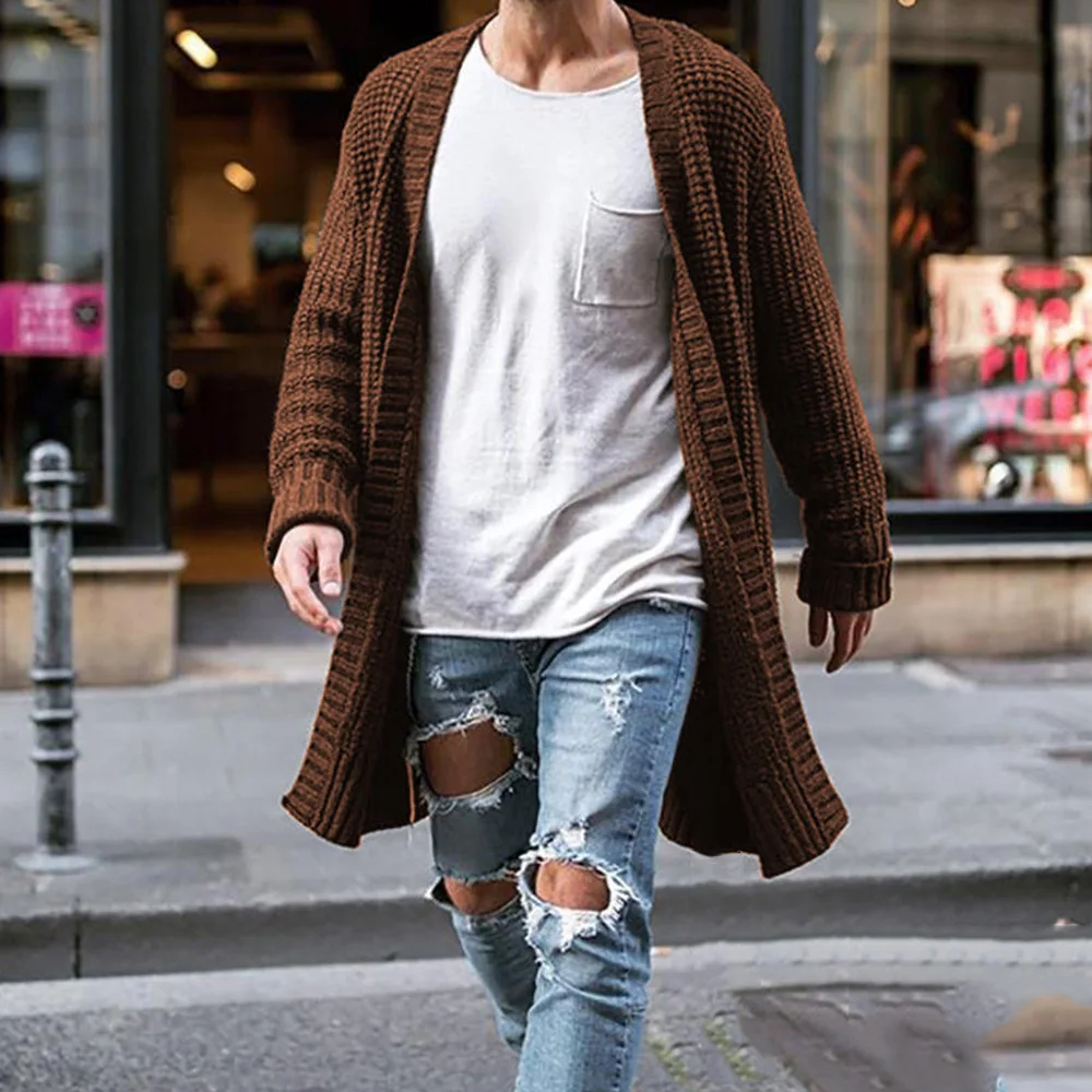 New Mens Knitted Cotton Cardigan Fashion Long Sweaters Male Casual Solid Long Sleeve Slim Outwear Autumn Winter Warm Jacket
New Mens Knitted Cotton Cardigan Fashion Long Sweaters Male Casual Solid Long Sleeve Slim Outwear Autumn Winter Warm Jacket