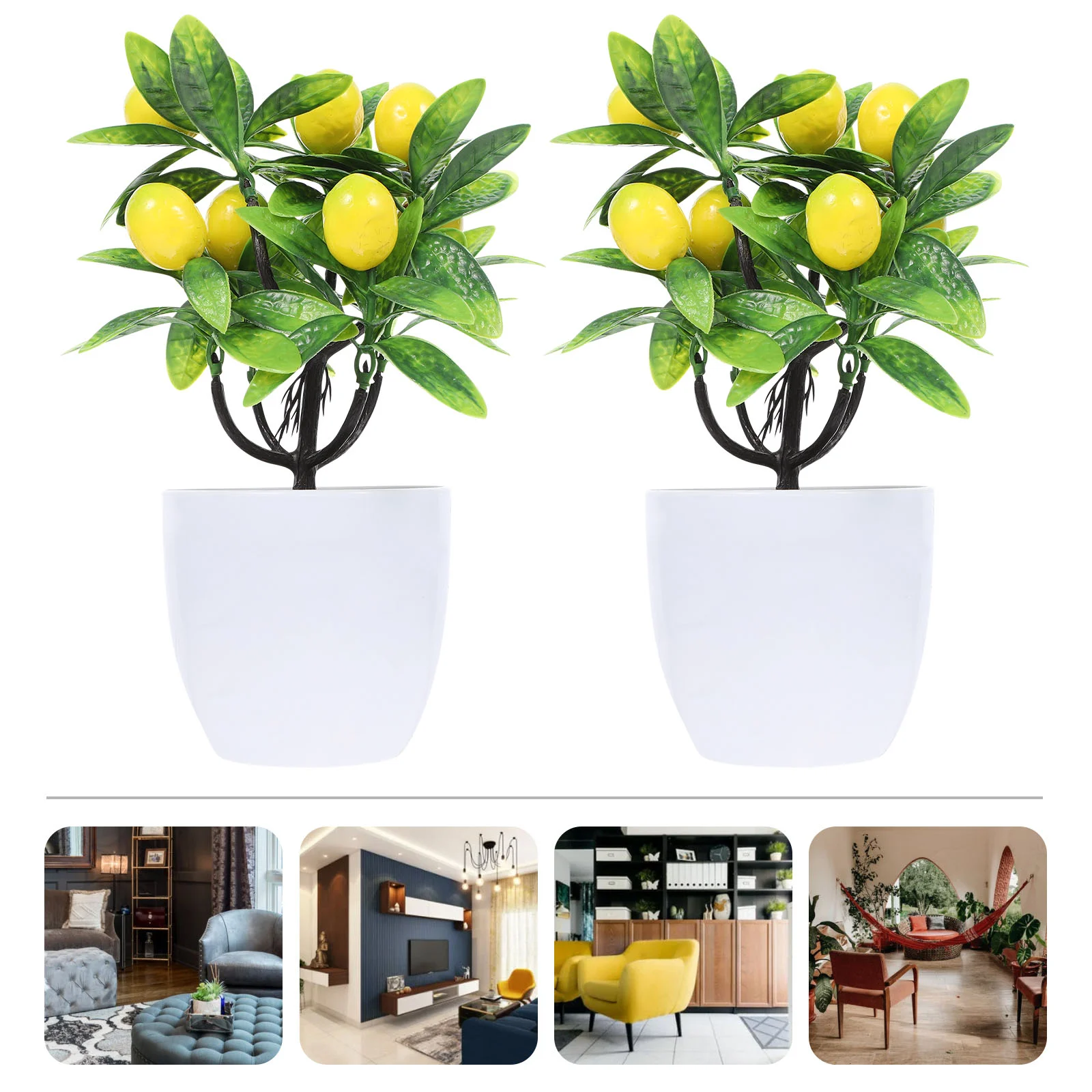 2 Pcs Artificial Green Plants Juice Eucalyptus Faux Outdoor Lemon Kitchen Decor Tree for Small Display
2 Pcs Artificial Green Plants Juice Eucalyptus Faux Outdoor Lemon Kitchen Decor Tree for Small Display