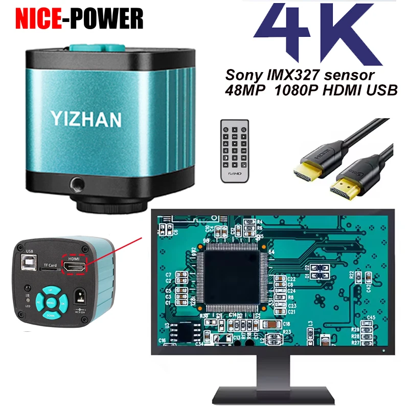 Цифровая промышленная камера для микроскопа 4K, 4K 48MP/13MP HDMI USB VGA выход, объектив C MOUNT для пайки телефона, планшетного ПК, печатной платы IC
Цифровая промышленная камера для микроскопа 4K, 4K 48MP/13MP HDMI USB VGA выход, объектив C MOUNT для пайки телефона, планшетного ПК, печатной платы IC