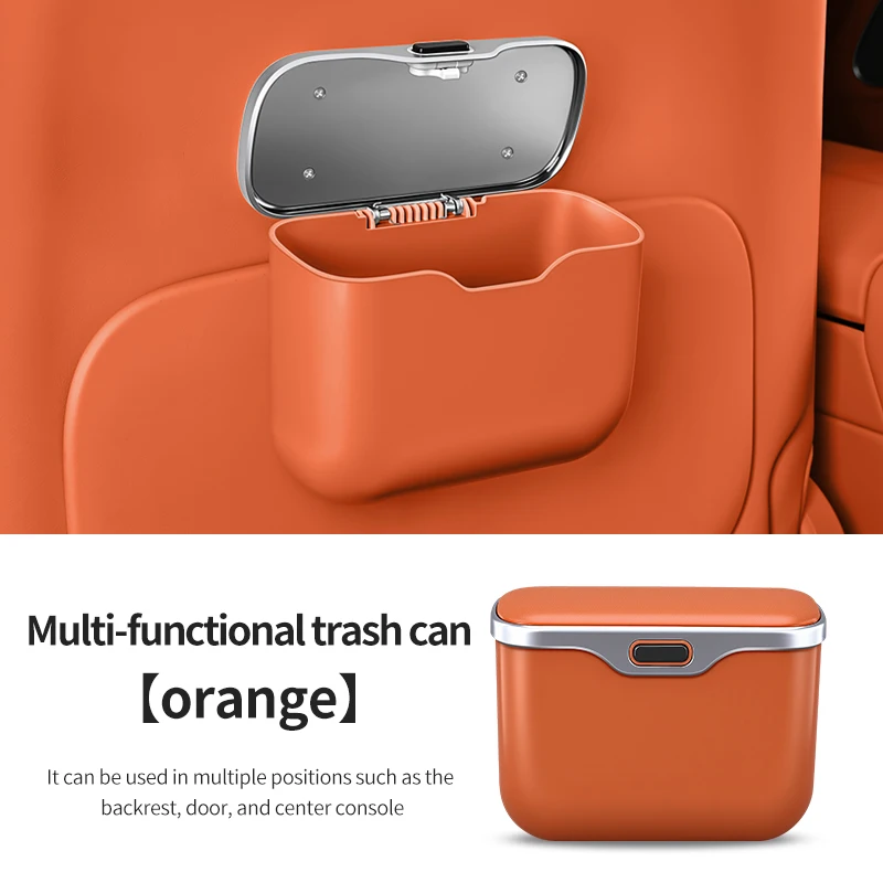Multifunctional Car Trash Can with Lid Button, Hanging Storage Bin for Wet and Dry Use, Auto Interior Accessories, Organizer Box
Multifunctional Car Trash Can with Lid Button, Hanging Storage Bin for Wet and Dry Use, Auto Interior Accessories, Organizer Box