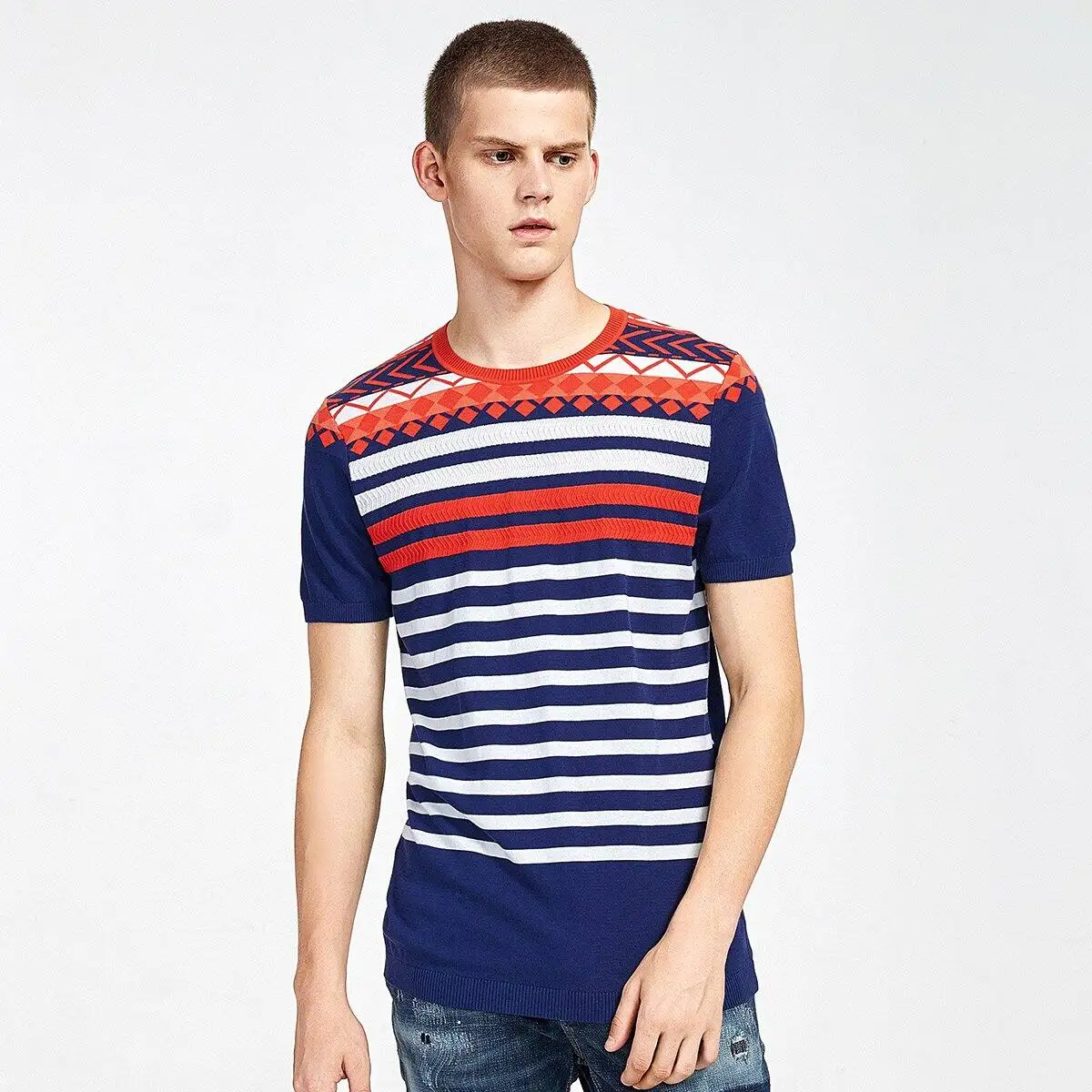 Summer 3D Coloured Stripe Printed Men's T-shirt Leisure Fashion Crew Neck Short Sleeve Tops Outdoor Street Trend Men Clothing
Summer 3D Coloured Stripe Printed Men's T-shirt Leisure Fashion Crew Neck Short Sleeve Tops Outdoor Street Trend Men Clothing