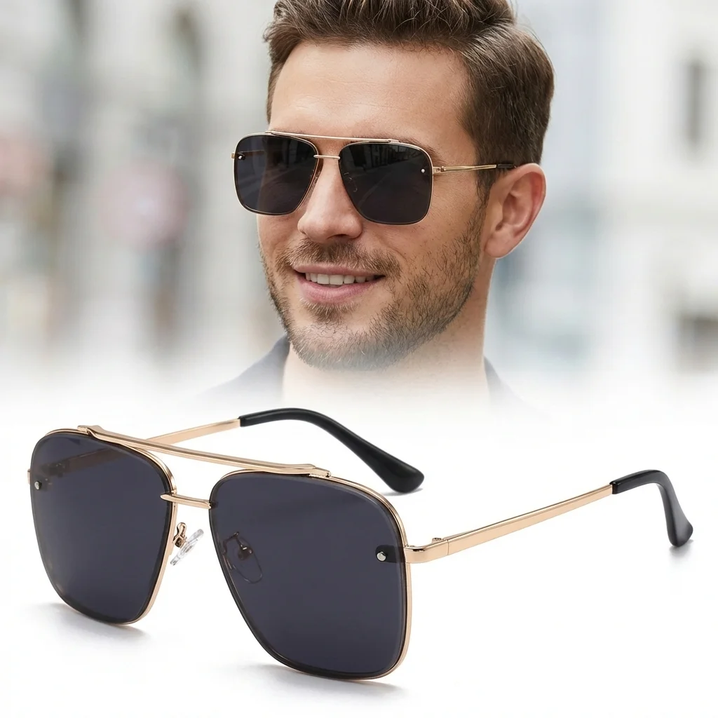 2025 Fashion Cool Men Driving Glasses Goggle Summer Style Gradient Brown Sunglasses Vintage Pilot Sun Glasses Punk Oculos De Sol
2025 Fashion Cool Men Driving Glasses Goggle Summer Style Gradient Brown Sunglasses Vintage Pilot Sun Glasses Punk Oculos De Sol
