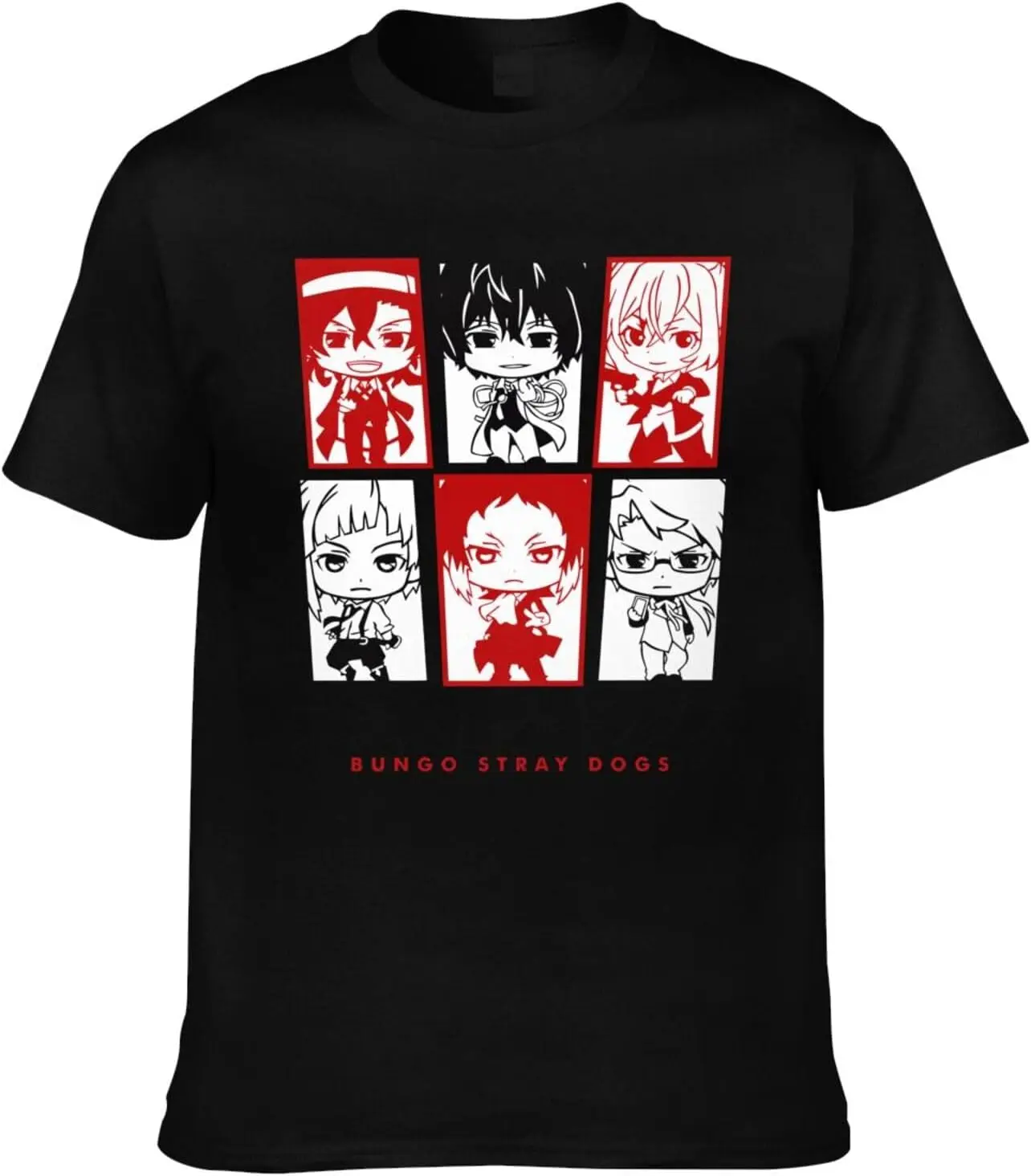 Bungo Anime Stray Dogs Shirt Men's Double-Sided Pattern Printed Short Sleeve Crew Neck T-Shirt Black
Bungo Anime Stray Dogs Shirt Men's Double-Sided Pattern Printed Short Sleeve Crew Neck T-Shirt Black