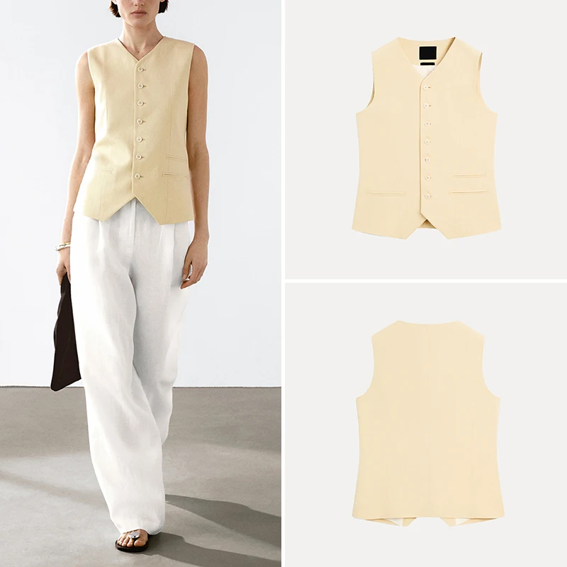 2025 Summer New Women's Suit Vest Commute Style Light Maturity High Intelligence Personality Commute Style Single Button V Ne...
2025 Summer New Women's Suit Vest Commute Style Light Maturity High Intelligence Personality Commute Style Single Button V Ne...