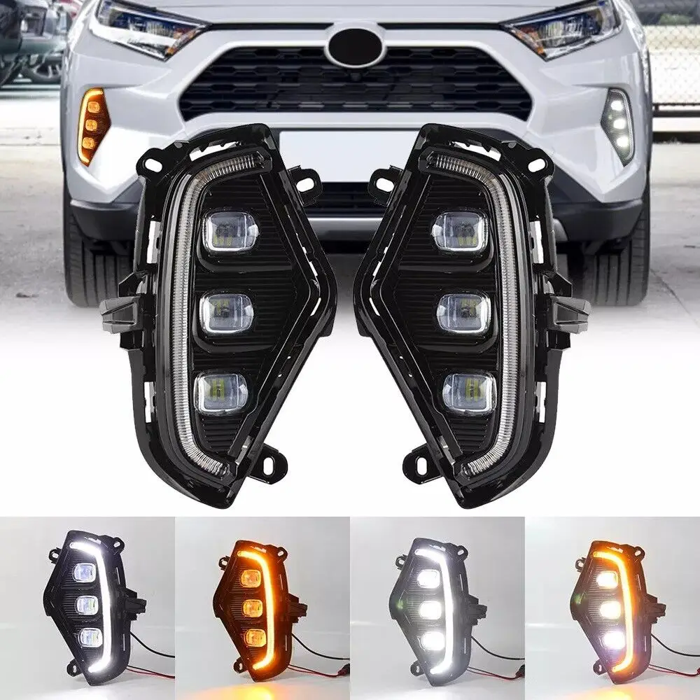2PCS LED fog light DRL daytime running light with turn signal suitable for To-yota RA-V4 2019-2022
2PCS LED fog light DRL daytime running light with turn signal suitable for To-yota RA-V4 2019-2022