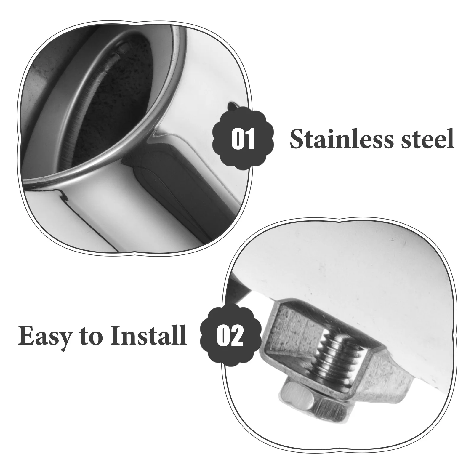 Stainless Steel Car Exhaust Pipe Adapter Single Exhaust Tail Tip Lightweight Car Exterior Accessories Tail Adapter
Stainless Steel Car Exhaust Pipe Adapter Single Exhaust Tail Tip Lightweight Car Exterior Accessories Tail Adapter