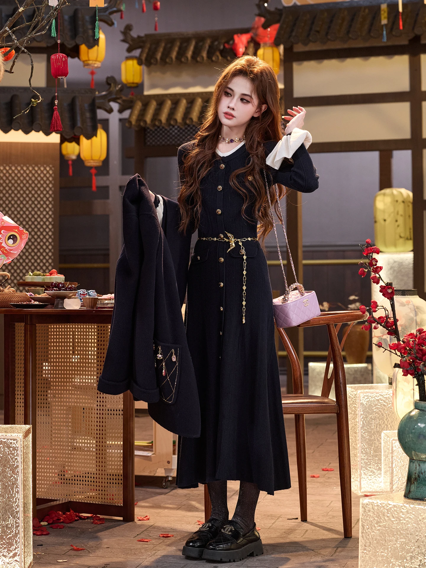 TUNT Autumn Winter Long Knitted Dr Color Blo Oriental And Occidental Fusion Small Fraance Sle Casual Breathable
TUNT Autumn Winter Long Knitted Dr Color Blo Oriental And Occidental Fusion Small Fraance Sle Casual Breathable