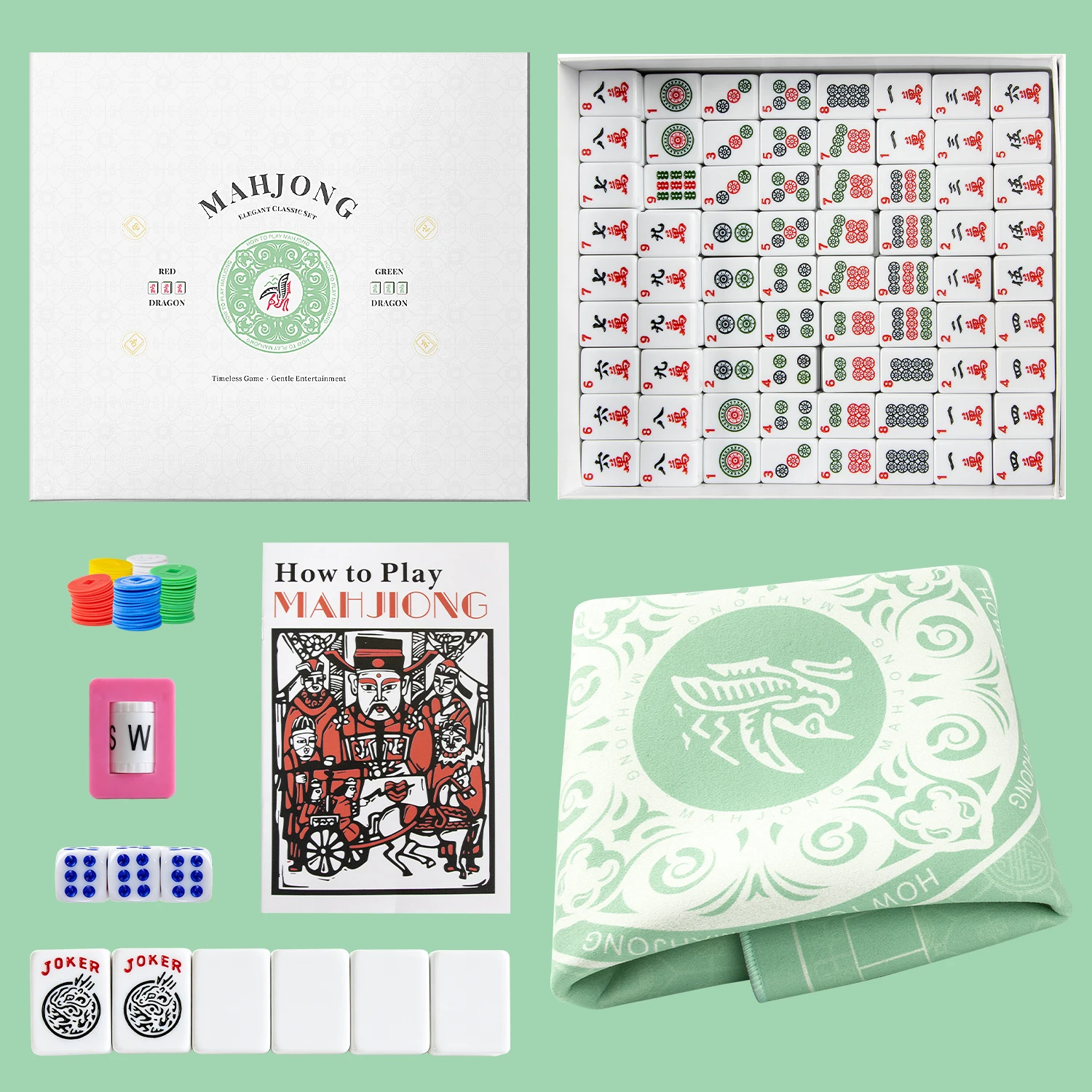 26mm Mini American Mahjong Set 166 Tiles Complete Traditional Table Game Portable Travel Game Kit with Practical Storage Box
26mm Mini American Mahjong Set 166 Tiles Complete Traditional Table Game Portable Travel Game Kit with Practical Storage Box