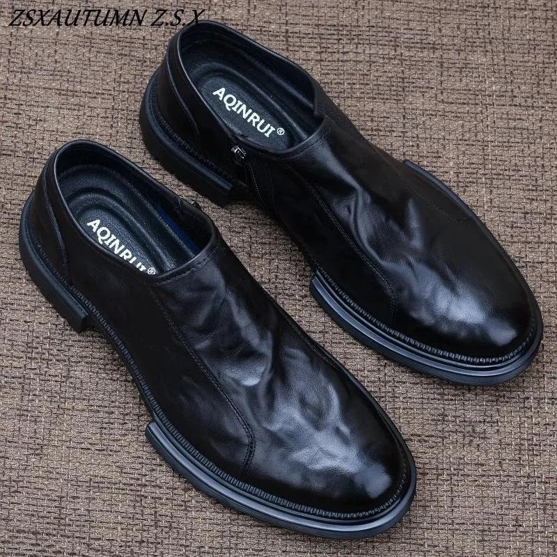 2025 Cowhide Casual Leather Shoes for Men Spring Soft Soled Business Formal Men's Shoes Trend British Work Shoes Vintage Fashion
2025 Cowhide Casual Leather Shoes for Men Spring Soft Soled Business Formal Men's Shoes Trend British Work Shoes Vintage Fashion