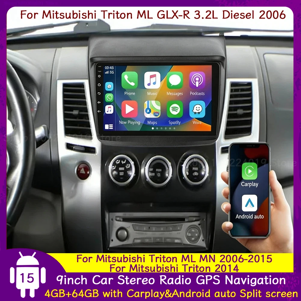 9'' Car Stereo Radio GPS Navigation for Mitsubishi Triton ML MN 2006-2015 Android15 with Carplay Android Auto WiFi/SWC 4+64G
9'' Car Stereo Radio GPS Navigation for Mitsubishi Triton ML MN 2006-2015 Android15 with Carplay Android Auto WiFi/SWC 4+64G