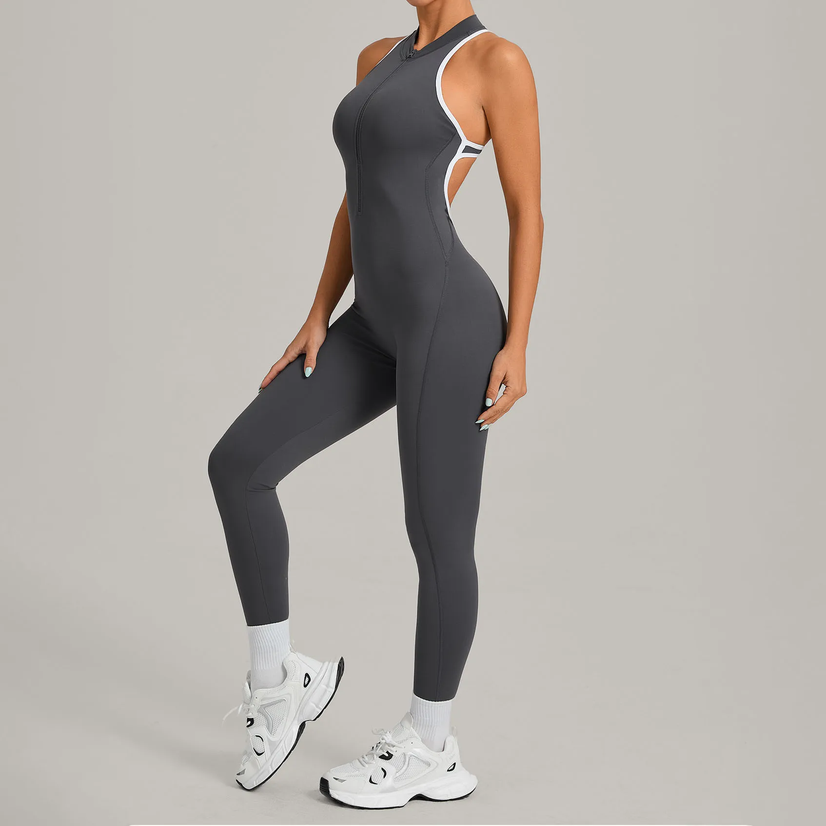 BetterMe Hollow Backless Scrunch Sporty Jumpsuit Raises Butt Woman Gym Set One Piece Sport Sleeveless Zip Yoga Fitness Overalls
BetterMe Hollow Backless Scrunch Sporty Jumpsuit Raises Butt Woman Gym Set One Piece Sport Sleeveless Zip Yoga Fitness Overalls
