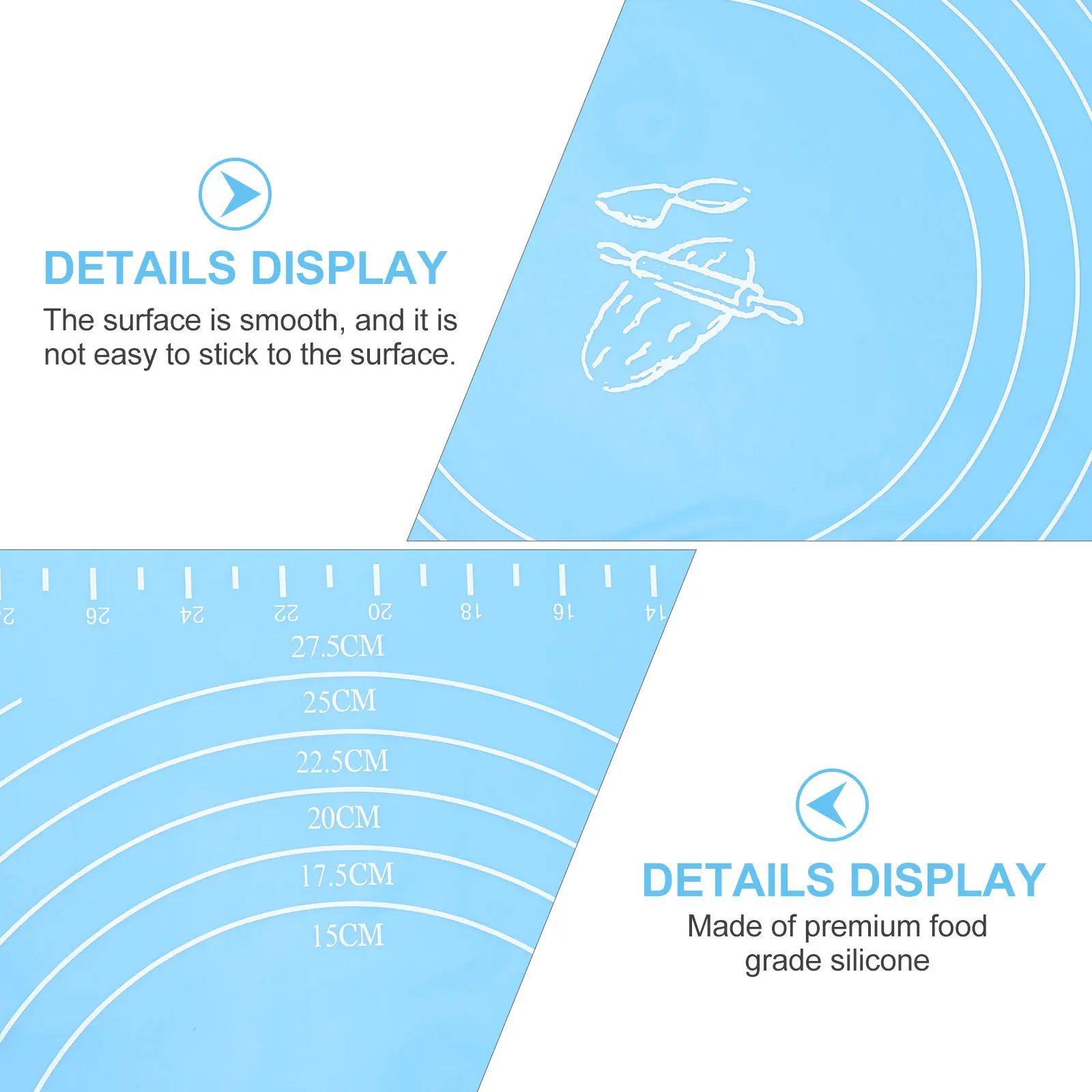 2pcs Silicone Baking Mat Premium Food Grade Non-Skid For Pastry Dough Pizza Bread Rolling Mats Kitchen Baking Tools
2pcs Silicone Baking Mat Premium Food Grade Non-Skid For Pastry Dough Pizza Bread Rolling Mats Kitchen Baking Tools