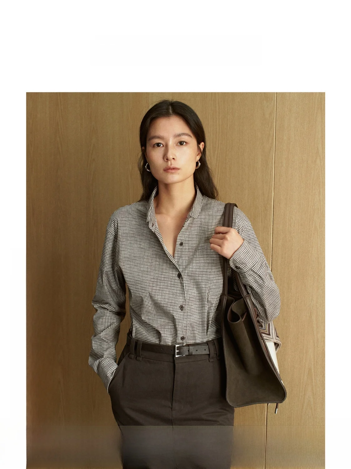 ZhiZhi QingPingYue Mixed Cotton Shirt Smart Retro Plaid Collar Arc Design Spring New Style Women's Business Casual Shirt
ZhiZhi QingPingYue Mixed Cotton Shirt Smart Retro Plaid Collar Arc Design Spring New Style Women's Business Casual Shirt
