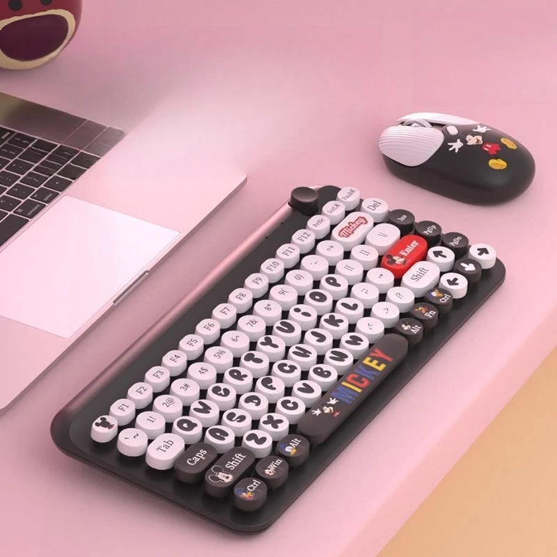 Cartoon Mickey Strawberry Bear Keyboard Mouse Suit Bluetooth Wireless Notebook Computer Desktop Office Game Charging ESports
Cartoon Mickey Strawberry Bear Keyboard Mouse Suit Bluetooth Wireless Notebook Computer Desktop Office Game Charging ESports