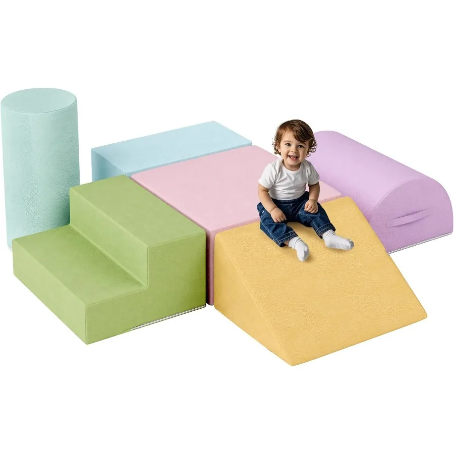 TOLEAD Large Baby Climbing Blocks 6 Pcs Soft Foam Play Gym Equipment for Indoor Nursery Pink Ultra High Density Easy Wash
TOLEAD Large Baby Climbing Blocks 6 Pcs Soft Foam Play Gym Equipment for Indoor Nursery Pink Ultra High Density Easy Wash