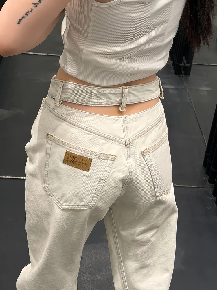 American High Street Design Hollow out Waist Denim Pants Women Summer Fashion Loose Lazy Loose Feeling Floor-Length Pants
American High Street Design Hollow out Waist Denim Pants Women Summer Fashion Loose Lazy Loose Feeling Floor-Length Pants