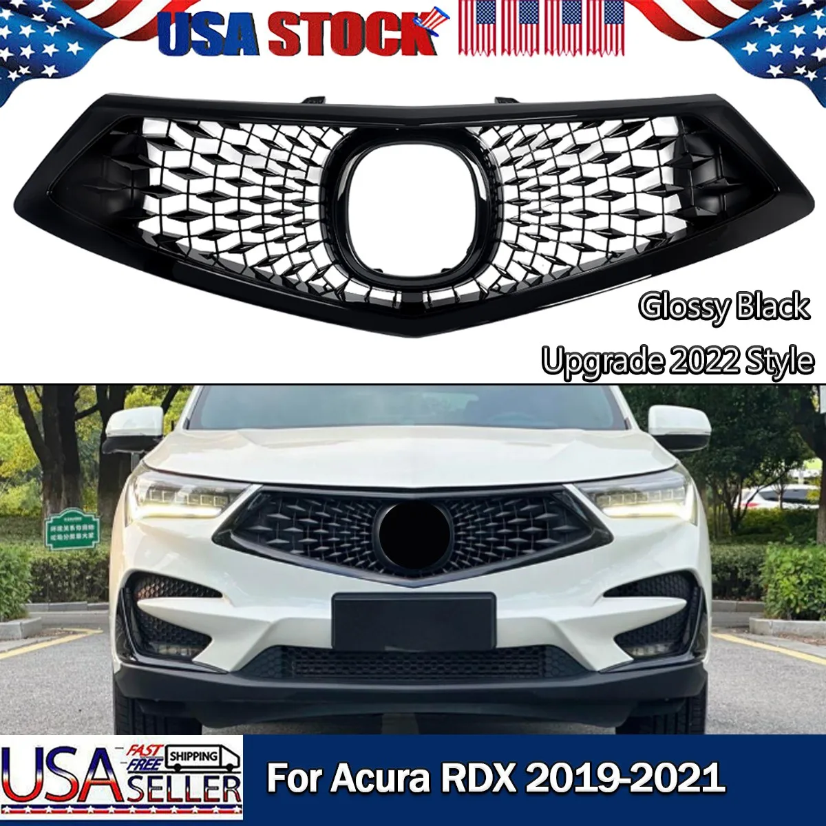 Front Bumper Upper Center Grille For Acura RDX 2019 2020 2021 Glossy Black Upgrade 2022 Style Radiator Grills Mesh Replacement
Front Bumper Upper Center Grille For Acura RDX 2019 2020 2021 Glossy Black Upgrade 2022 Style Radiator Grills Mesh Replacement