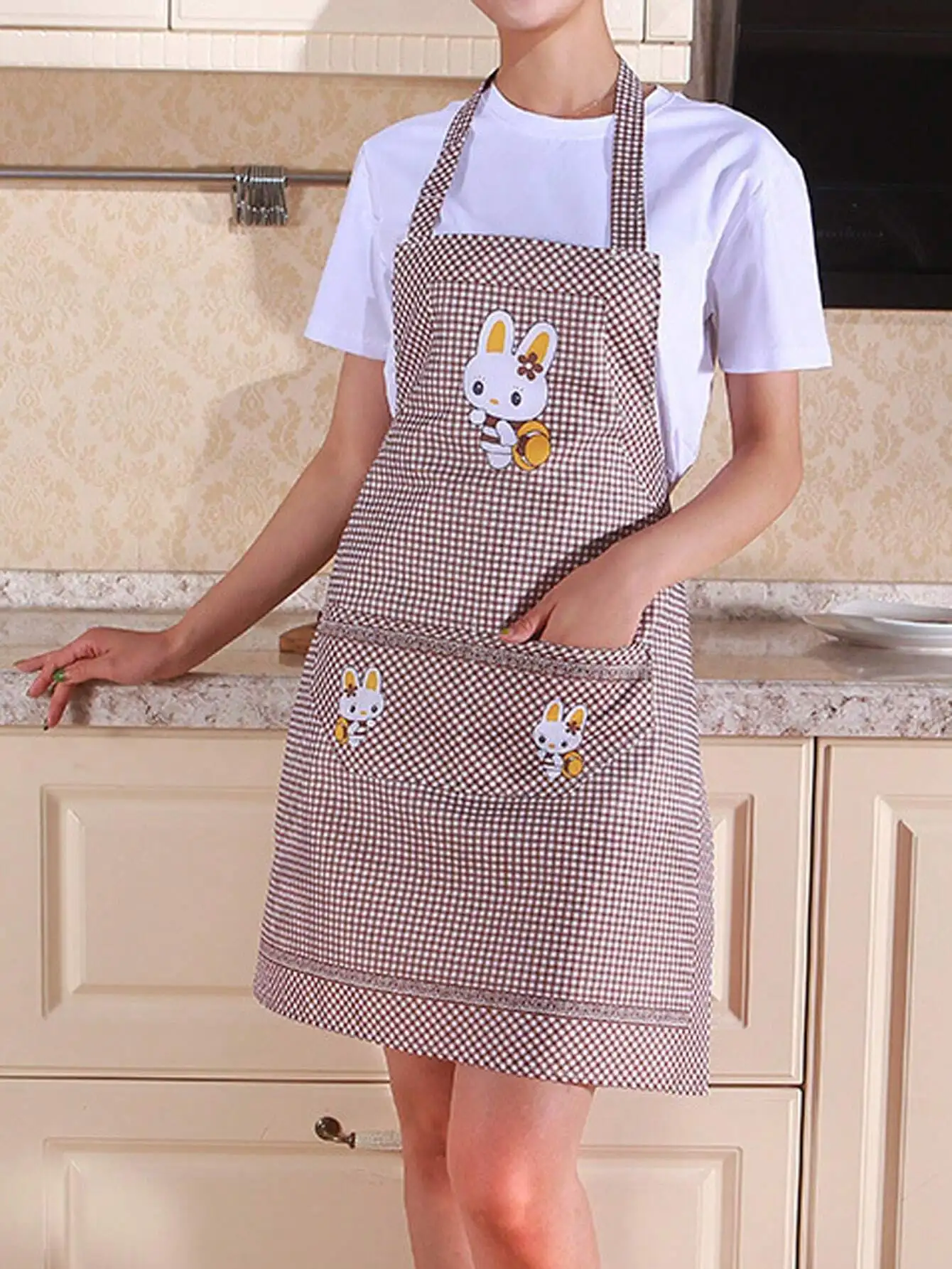 1pc Bunny Pattern Neck Hanging Apron For Home Kitchen Restaurant Dining
1pc Bunny Pattern Neck Hanging Apron For Home Kitchen Restaurant Dining