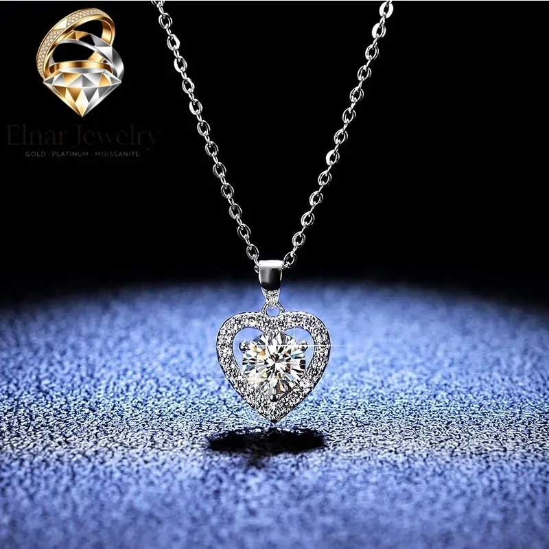 Elnar Jewelry Luxury Platinum Engagement Pendants 1 Carat Moissanite Diamonds Necklace for Women Peach Heart Pt950 Wedding Jewel
Elnar Jewelry Luxury Platinum Engagement Pendants 1 Carat Moissanite Diamonds Necklace for Women Peach Heart Pt950 Wedding Jewel