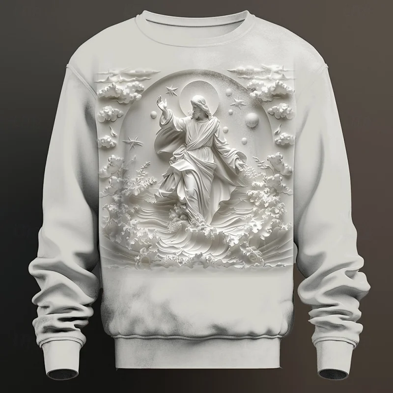 3D Printed The Cross Of Christ Sweatshirt For Men Jesus God Pattern Pullovers Long Sleeves Autumn Casual Loose Round Neck Hoodie
3D Printed The Cross Of Christ Sweatshirt For Men Jesus God Pattern Pullovers Long Sleeves Autumn Casual Loose Round Neck Hoodie