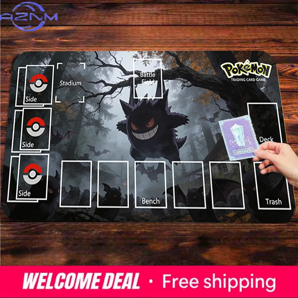 Gengar Haunted Forest Pokemon TCG Playmat with Zones, Non-Slip Trading Card Game Mat
Gengar Haunted Forest Pokemon TCG Playmat with Zones, Non-Slip Trading Card Game Mat