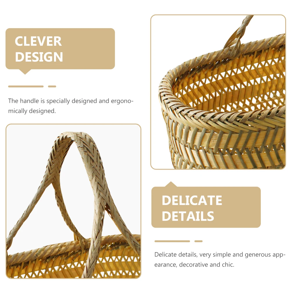 Bamboo Shopping Basket Vegetable Harvest Egg Storage Weaving Kitchen Bathroom Home Decor Fruit Snacks Holder Practical Simple
Bamboo Shopping Basket Vegetable Harvest Egg Storage Weaving Kitchen Bathroom Home Decor Fruit Snacks Holder Practical Simple