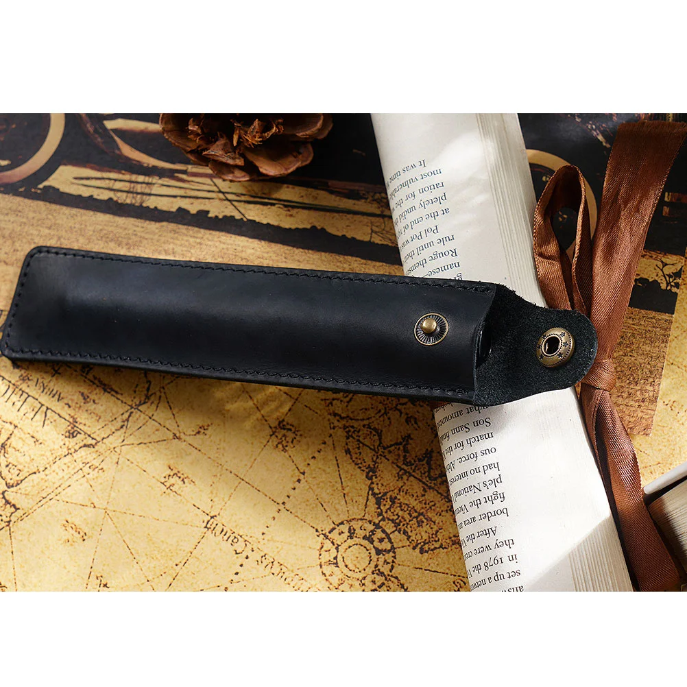 Fountain Pen Sleeve Holder Pouch Cover Vintage Personality Pencil Case Black Purse
Fountain Pen Sleeve Holder Pouch Cover Vintage Personality Pencil Case Black Purse