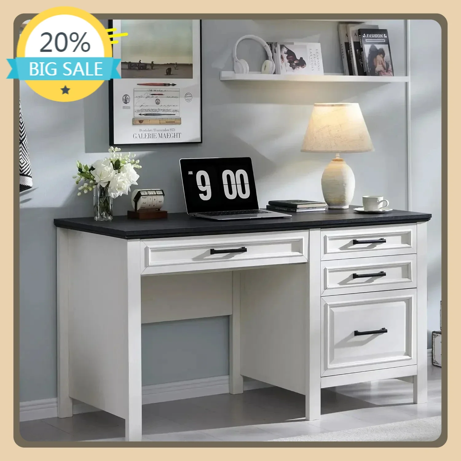 Бестселлер: Компьютерный стол для дома и офиса 53 дюйма с тумбой для документов (форматы Letter, T4, F4, Legal), современный стол в стиле фермерского дома, письменный стол для учебы и работы.
Бестселлер: Компьютерный стол для дома и офиса 53 дюйма с тумбой для документов (форматы Letter, T4, F4, Legal), современный стол в стиле фермерского дома, письменный стол для учебы и работы.