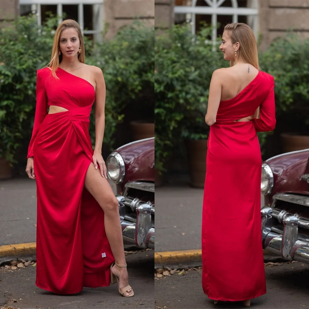 Customized Classic Evening Dresses Temperament One Shoulder Long Sleeves Celebrity Gowns High Quality Special Occasion Gowns
Customized Classic Evening Dresses Temperament One Shoulder Long Sleeves Celebrity Gowns High Quality Special Occasion Gowns