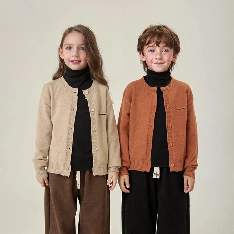 Boys Girls Knitted Cardigan 2024 Autumn New Children's Clothing Sheep Wool Soft Comfortable All-match Casual Sweater Outerwear
Boys Girls Knitted Cardigan 2024 Autumn New Children's Clothing Sheep Wool Soft Comfortable All-match Casual Sweater Outerwear