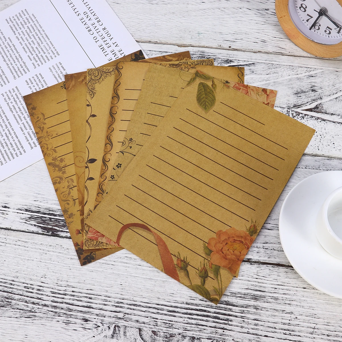 6 Sets 21x14.5xcm Kraft Writing Paper Retro Rose Lace Writing Paper Vintage Letter Stationery Creative Note Paper
6 Sets 21x14.5xcm Kraft Writing Paper Retro Rose Lace Writing Paper Vintage Letter Stationery Creative Note Paper