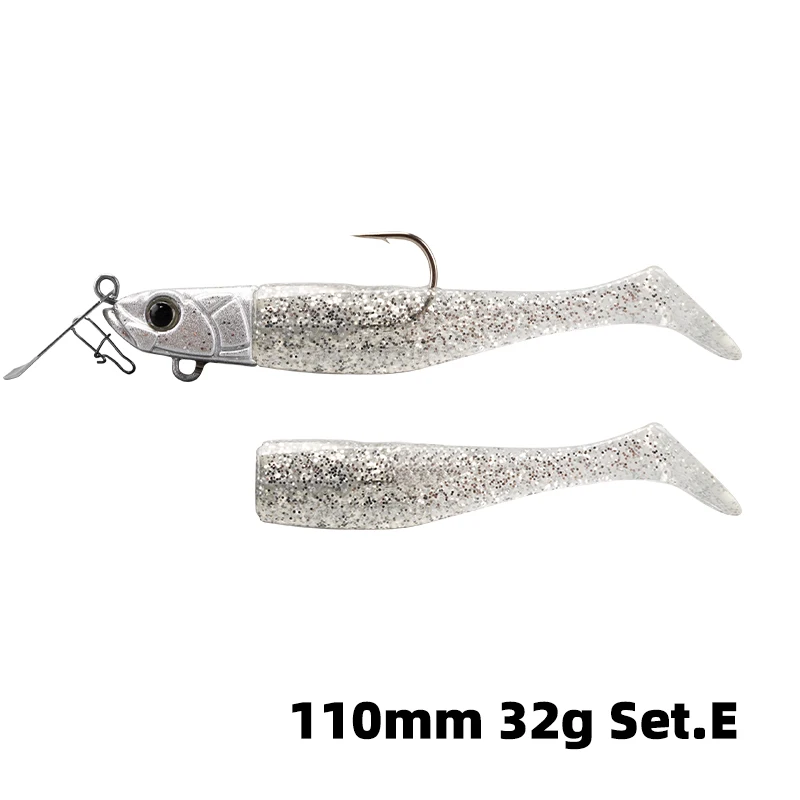 TSURINOYA FLUTTER 110mm 32g Long Casting Bladed Jig Head T Tail Soft Lure 2pcs Tail Flounder Seabass Fishing Lure Sinking Bait
TSURINOYA FLUTTER 110mm 32g Long Casting Bladed Jig Head T Tail Soft Lure 2pcs Tail Flounder Seabass Fishing Lure Sinking Bait