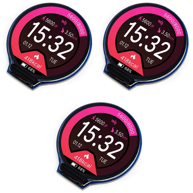 3Pcs 1.28Inch Round Display LCD Screen Module GC9A01 SPI Communication RGB 65K Color Support For Raspberry
3Pcs 1.28Inch Round Display LCD Screen Module GC9A01 SPI Communication RGB 65K Color Support For Raspberry