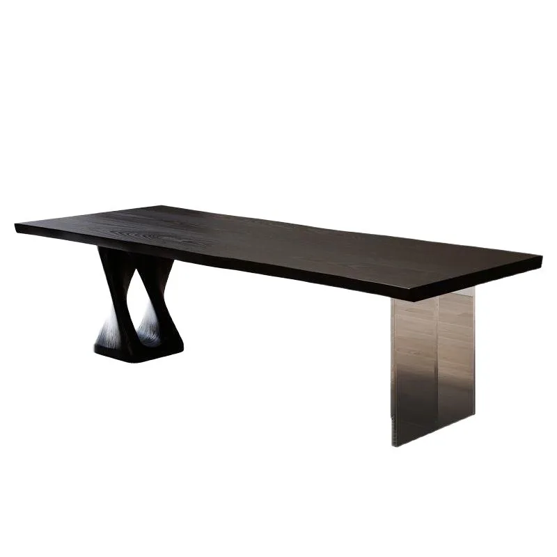 Solid wood whole board island dining table tea table integrated dual-purpose wabi-sabi acrylic ash wood large table
Solid wood whole board island dining table tea table integrated dual-purpose wabi-sabi acrylic ash wood large table
