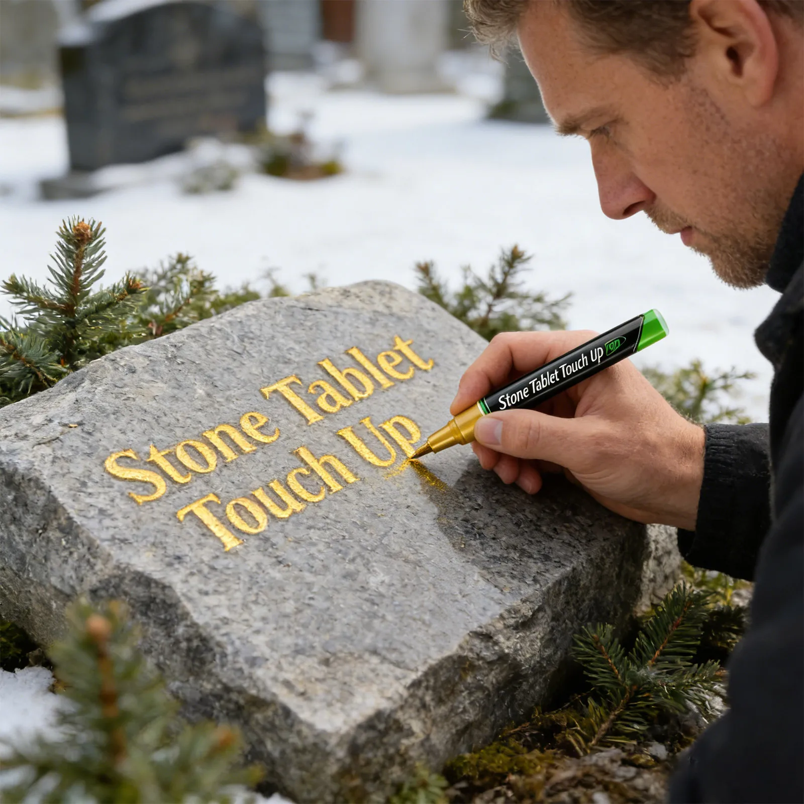 Tombstone Marker Pen Restore Faded Grave Inscriptions Permanent Paint Marker Waterproof Ink Stone Restoration Refurbishment
Tombstone Marker Pen Restore Faded Grave Inscriptions Permanent Paint Marker Waterproof Ink Stone Restoration Refurbishment