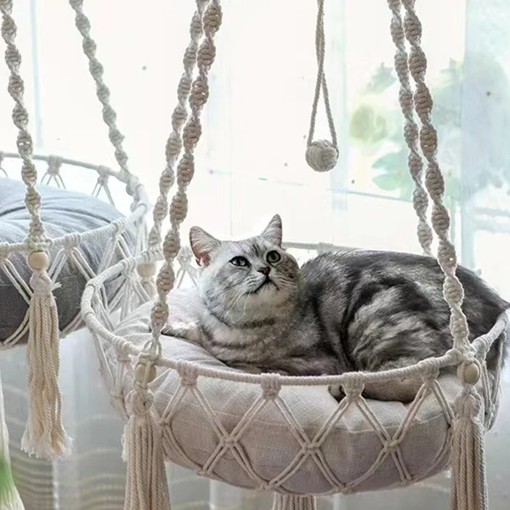 Подвесная кровать-гамак для кошек, смешная плетеная круглая кошачья гнездо ручной работы в стиле бохо, игрушка для комнатных кошек, 30 см/40 см/50 см
Подвесная кровать-гамак для кошек, смешная плетеная круглая кошачья гнездо ручной работы в стиле бохо, игрушка для комнатных кошек, 30 см/40 см/50 см