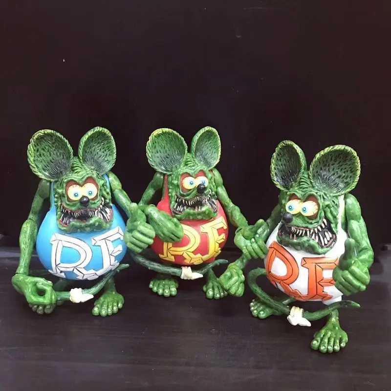 Rat Fink Joint Movable Pvc Action Figure Collectible Model Toy Brinquedos Figurals Desktop Ornament Birthday Gifts Customized 
Rat Fink Joint Movable Pvc Action Figure Collectible Model Toy Brinquedos Figurals Desktop Ornament Birthday Gifts Customized