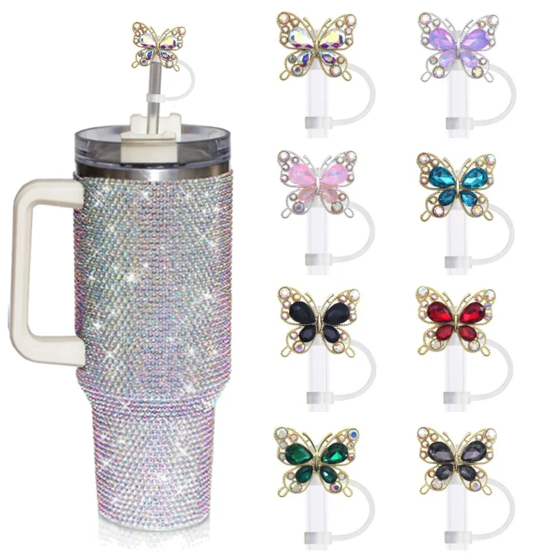 6pcs Shiny Straw Toppers, Colorful Diamond Butterfly Straw Covers Cap for Stanley Tumbler Cups 30&40oz Tumbler with Handle
6pcs Shiny Straw Toppers, Colorful Diamond Butterfly Straw Covers Cap for Stanley Tumbler Cups 30&40oz Tumbler with Handle