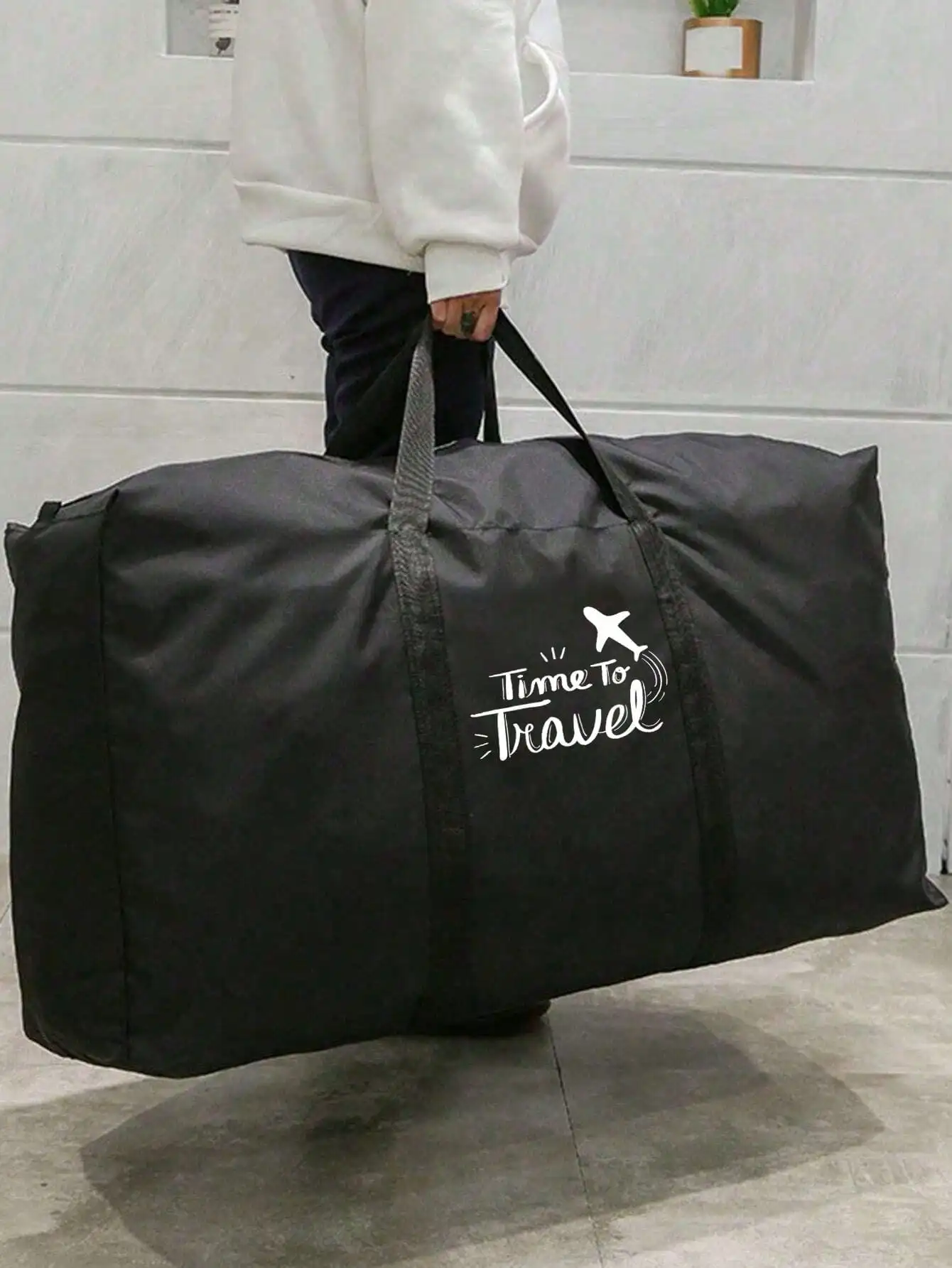 1pc Foldable Travel Bag, Unisex Travel Storage Bag, Printed With "Girls Trip" Airplane Graphic, Portable Ladies Handbag, Men's Large Capacity Luggage Bag, Suitable For School Use, Can Hold School Supplies, Airplane Models, Briefcases, Camera Accessories A
1pc Foldable Travel Bag, Unisex Travel Storage Bag, Printed With "Girls Trip" Airplane Graphic, Portable Ladies Handbag, Men's Large Capacity Luggage Bag, Suitable For School Use, Can Hold School Supplies, Airplane Models, Briefcases, Camera Accessories A