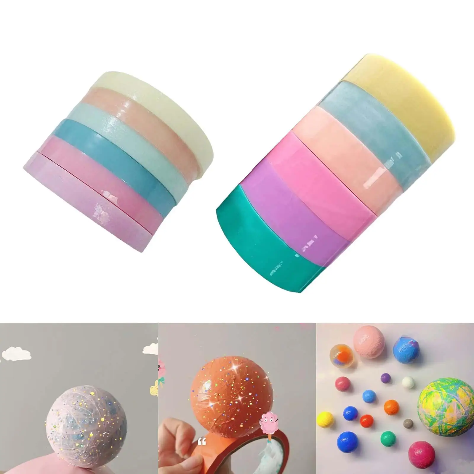 6Pcs Sticky Ball Tapes Colorful Educational Candy Color for Relaxing Gifts
6Pcs Sticky Ball Tapes Colorful Educational Candy Color for Relaxing Gifts