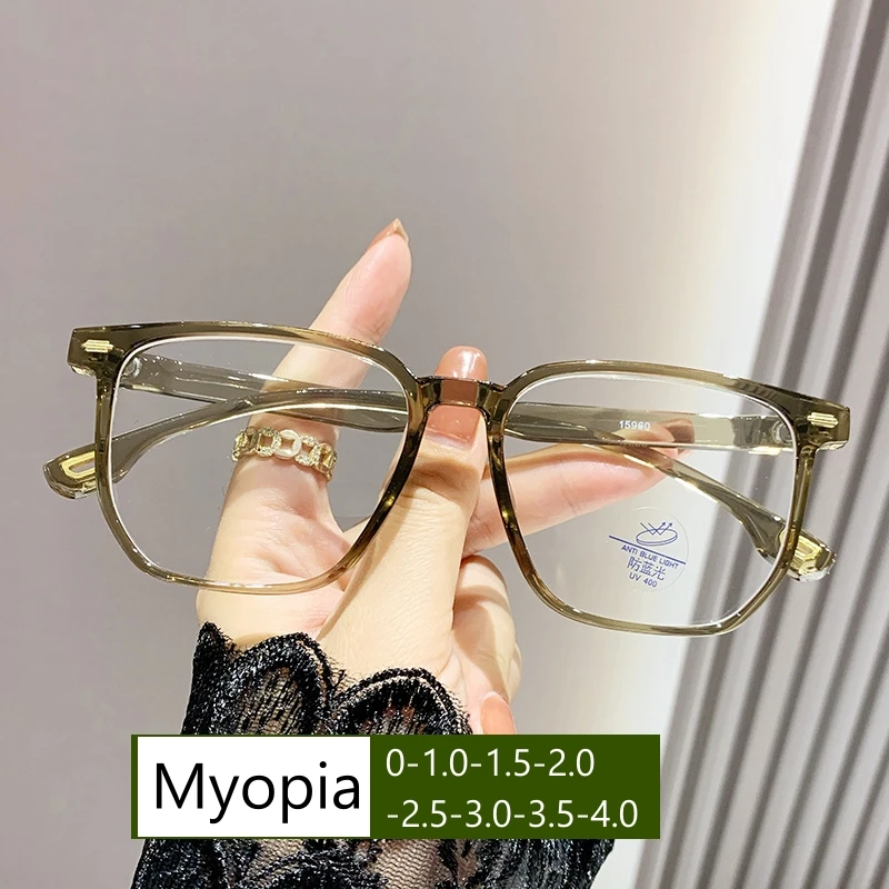 Transparent Optical Spectacle Eyeglasses Male Female Trendy Large Square Myopia Glasses Women's Clear Lens Minus Diopter Eyewear
Transparent Optical Spectacle Eyeglasses Male Female Trendy Large Square Myopia Glasses Women's Clear Lens Minus Diopter Eyewear