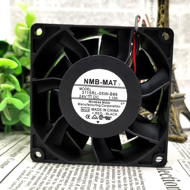 NMB-MAT 3115RL-05W-B86 24V DC 1.10a 8cm 8038 Converter Cooling Fan
NMB-MAT 3115RL-05W-B86 24V DC 1.10a 8cm 8038 Converter Cooling Fan