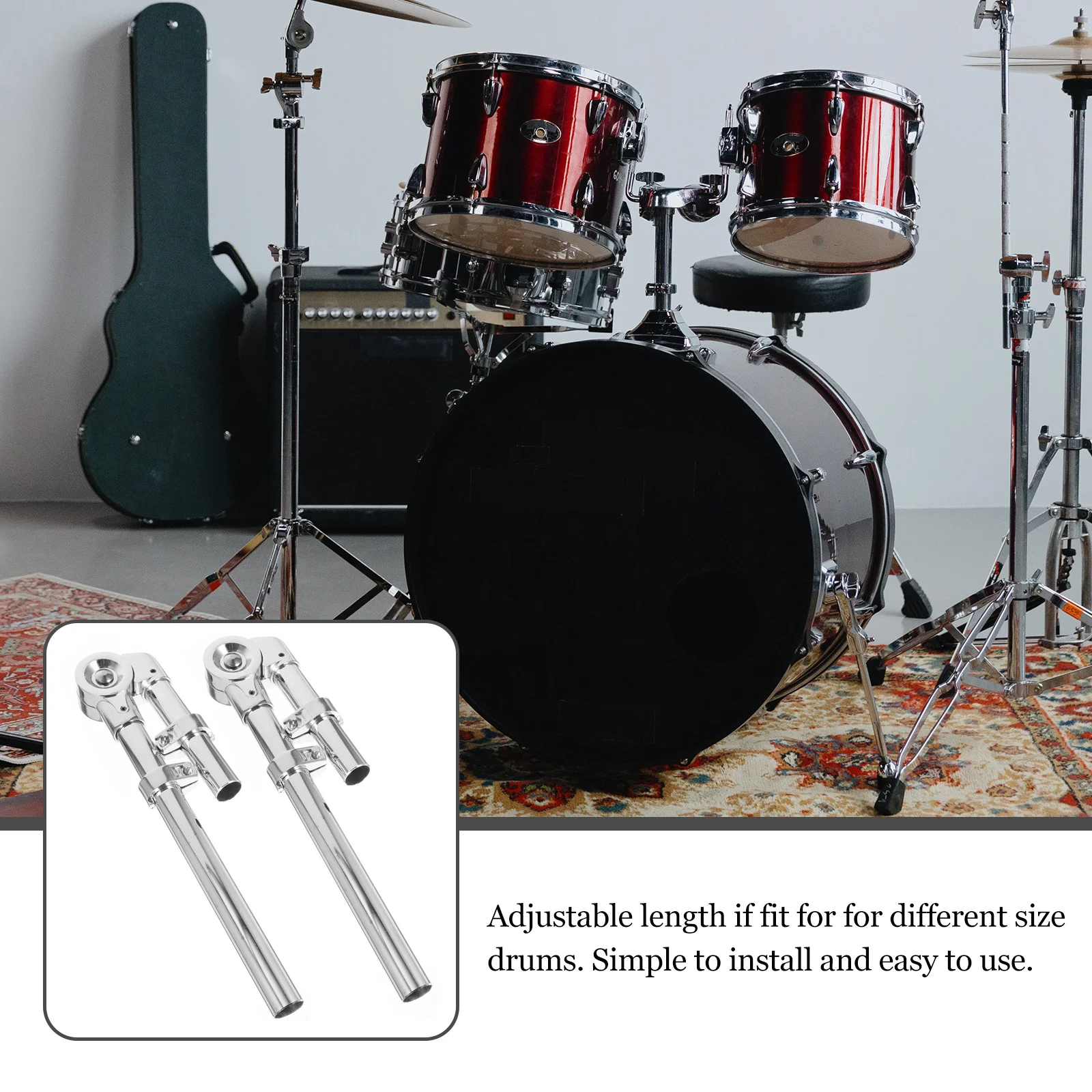 1Pair Drum Stand Sturdy Metal Adjustable Bracket for Tom Drum Percussion Instrument Mount Lightweight Portable Rack Hardware
1Pair Drum Stand Sturdy Metal Adjustable Bracket for Tom Drum Percussion Instrument Mount Lightweight Portable Rack Hardware