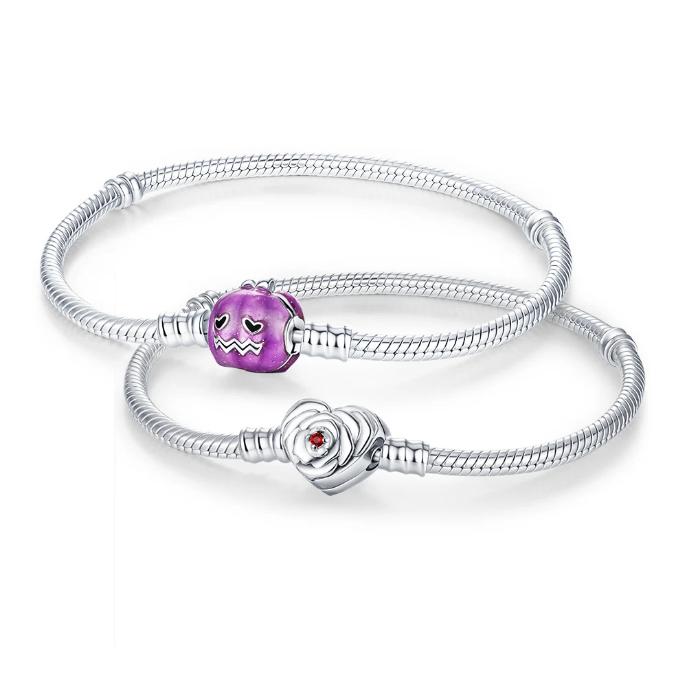 925 silver Bracelet Heart For Women halloween Bracelet Snake Bone Chain Fit Charm rose Jewelry Bracelet
925 silver Bracelet Heart For Women halloween Bracelet Snake Bone Chain Fit Charm rose Jewelry Bracelet
