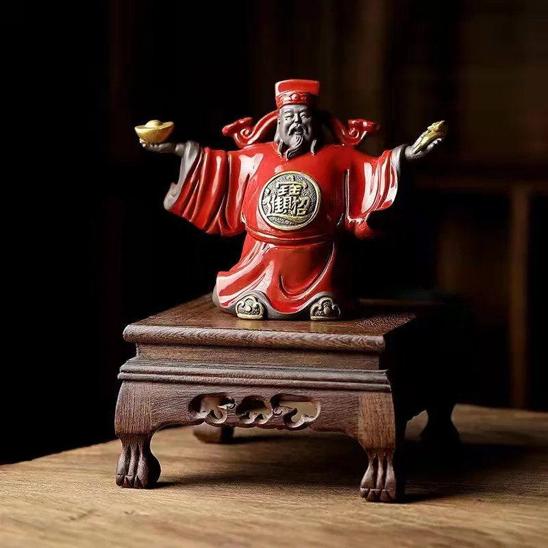 Ceramics God of Fortune Character statue ornament, Chinese-style home living room porch office lucky Buddha statue
Ceramics God of Fortune Character statue ornament, Chinese-style home living room porch office lucky Buddha statue
