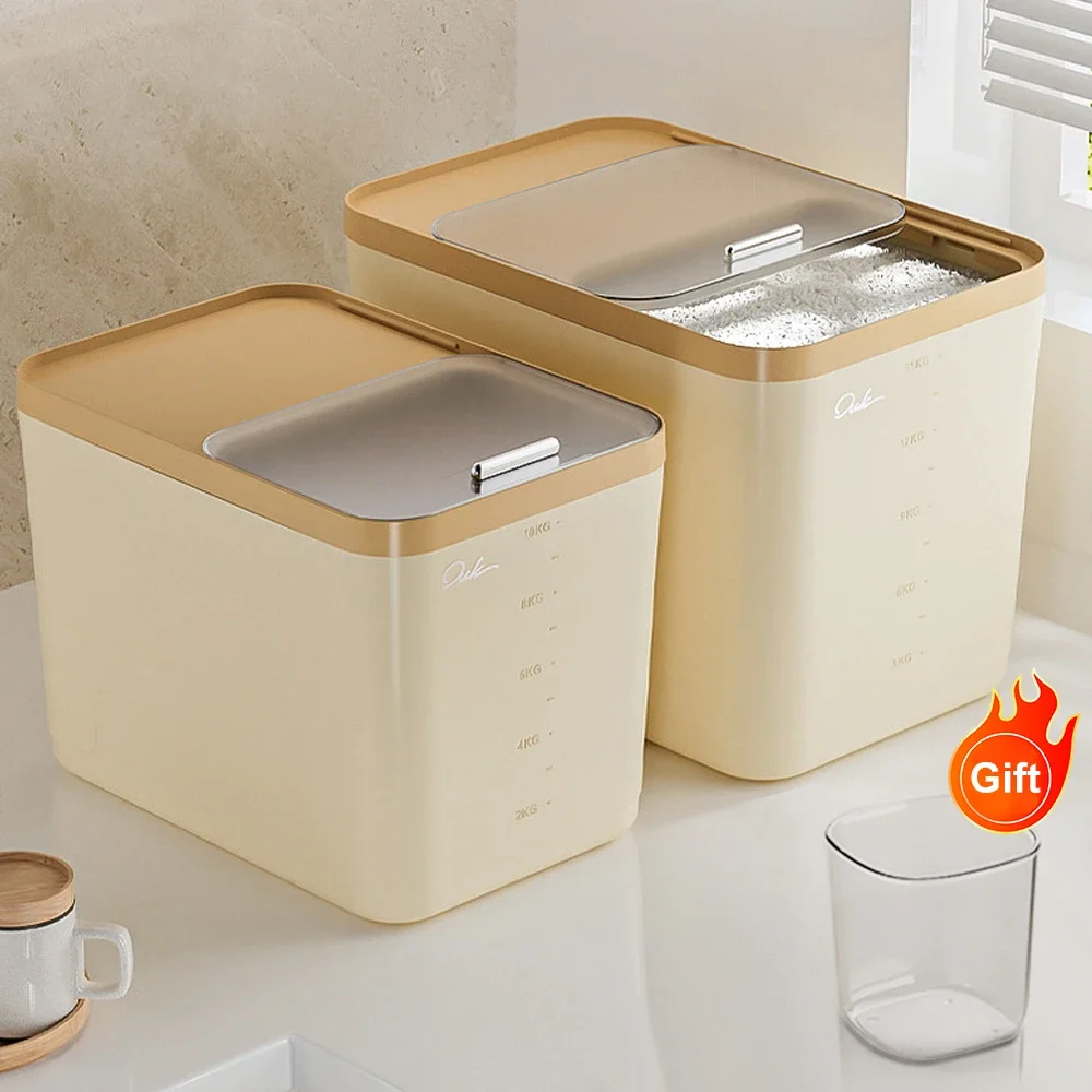 10KG Rice Container Rice Storage Box Pet Food Container Sealed Cereal Dispenser with Buckle Insect Proof Grain Kitchen Organizer
10KG Rice Container Rice Storage Box Pet Food Container Sealed Cereal Dispenser with Buckle Insect Proof Grain Kitchen Organizer