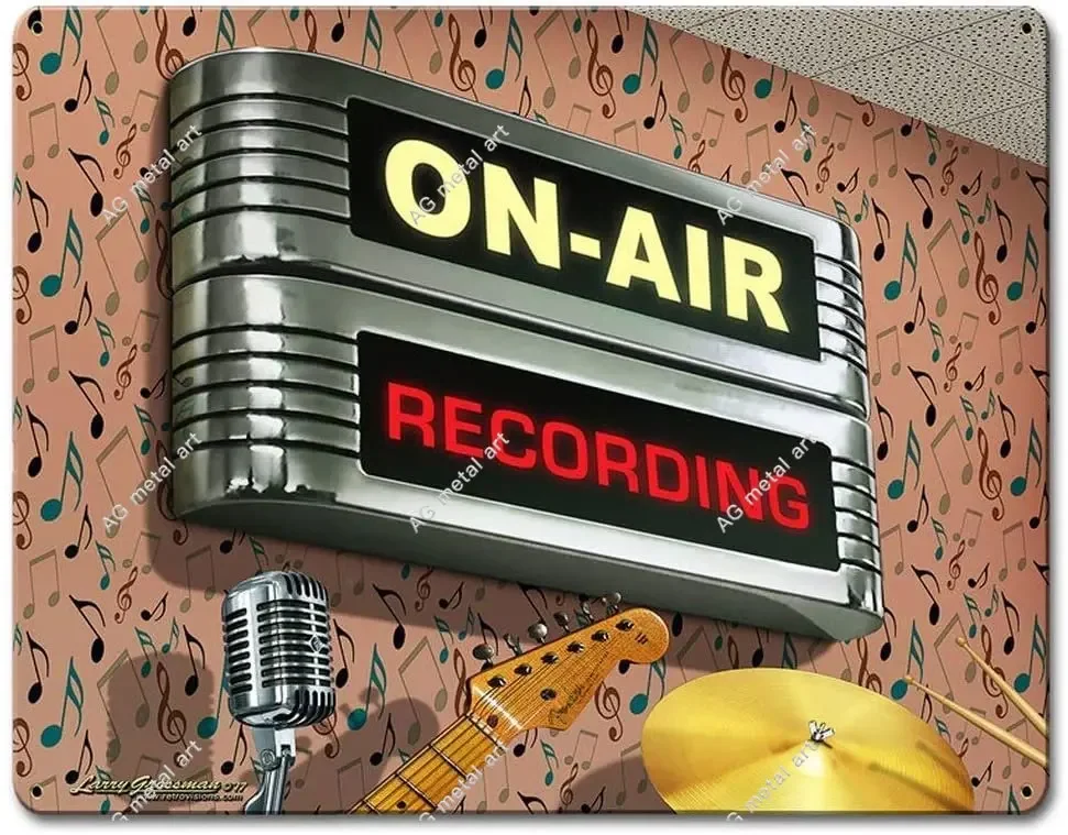 Metal Wall Sign on Air Recording Home Kitchen Interior Wall Decoration Old-fashioned Retro Square Metal Sign Poster 8X12 Inch
Metal Wall Sign on Air Recording Home Kitchen Interior Wall Decoration Old-fashioned Retro Square Metal Sign Poster 8X12 Inch